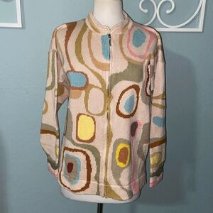 RARE VINTAGE 🌺 Christine Foley Zip Sweater Cardigan Jacket